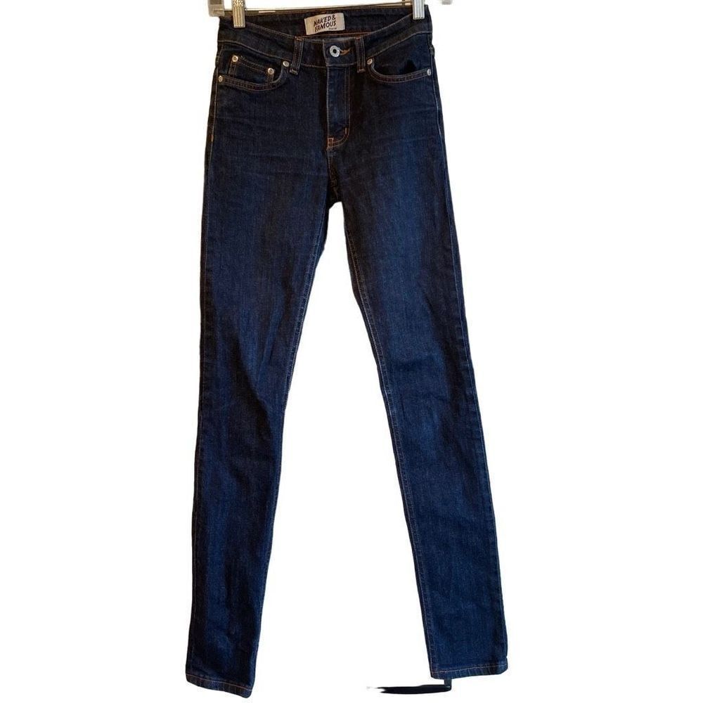 Naked & Famous Denim Jeans Womens 25 Skinny 11 Ounce Stretch Selvedge Japanese